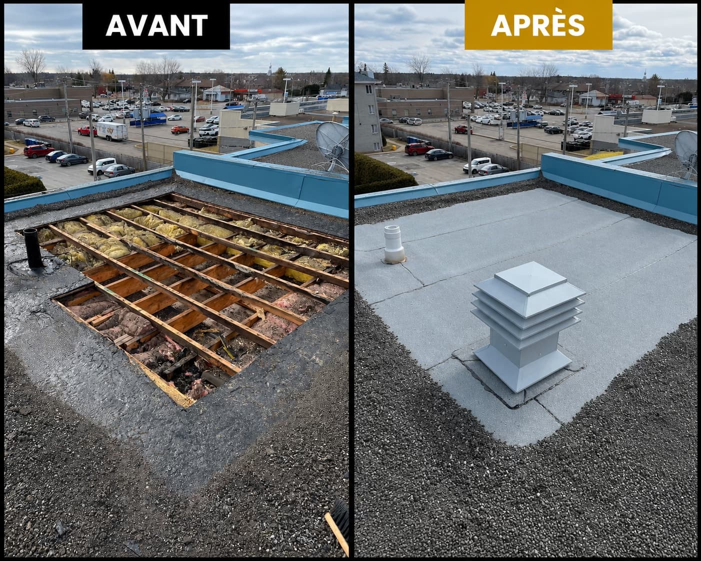 Réparation d'urgence de toiture
